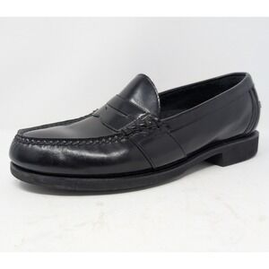 Rockport Mens Classic Penny Loafer Black Leather Slip On Shoes M2568 Size 10.5 M